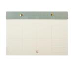 Flying Spirit Green bloc planner à rivets 24x17cm 60 feuillets imprimés détachables. - Vert de gris