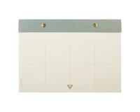 Flying Spirit Green bloc planner à rivets 24x17cm 60 feuillets imprimés détachables. - Vert de gris
