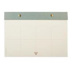 Flying Spirit Green bloc planner à rivets 24x17cm 60 feuillets imprimés détachables. - Vert de gris