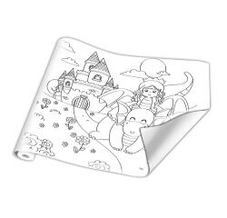 FRESQUE À PEINDRE, Rouleau 120g/m2 au format 10x0,50m - Princesses