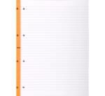 Rhodia Side bloc agrafé côté A4+ 22,3x29,7 cm 80 feuillets ligné mprf + perforation 4 trous 80g - Orange