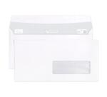Paquet de 25 Enveloppes Blanches DL-110x220mm - Auto-Adhésives - 80g/m2 - Fenêtre Papier Cristal de 35x100 (position 20/20) - Blanc