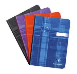 Carnet brochure dos toilé A5 96 feuilles lignées Couleur aléatoire - Assortis