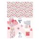 CARTON DÉCOR, Paquet de 40 feuilles 160g/m2 au format 25x35cm - Amour - Multicolore