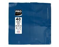Pack of 40 Micro-Embossed 1/8 Wadded Napkings, 38x38cm. - Navy blue