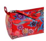Céleste CUIR Trousse ronde Ø5,5x22 cm Jardin Rouge