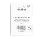 Bloc agrafé Rhodia N°11 7,4x10,5 cm 80 feuillets ligné 80g - Blanc