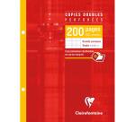 Copies doubles sous étui 17x22cm 200 pages perforées 2 trous grands carreaux