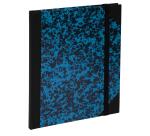 Carnet Marbre 220x170, 192 pages lignées - Bleu
