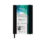 Rhodia Touch Watercolor Book, papier grain fin 100% coton 300g - A6 portrait, 40 pages - Noir
