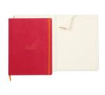 Rhodiarama cahier souple A4+ 160 pages ligné papier ivoire 90g - Framboise