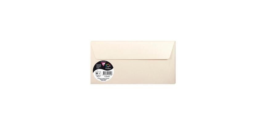 Paquet de 5 enveloppes Pollen 110x220mm 120g/m2 - Ivoire irisé