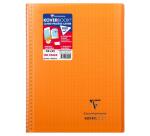 Cahier reliure intégrale enveloppante Koverbook 24x32cm 100 pages grands carreaux couverture polypropylène transparent - Assortis