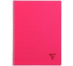 Cahier reliure intégrale Linicolor FRESH 24x32cm 100 pages grands carreaux couverture plastique polypropyène rainuré Couleur aléatoire - Assortis