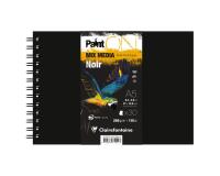 PaintON Noir carnet spiralé 30F A5 250g