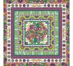 CARRÉ 100% soie - 45x45cm La vie en fleurs - Blanc