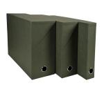 Carpetas de proyecto económicas Papel aspecto tejido - Lomo: 50 mm - A4 - Verde oscuro