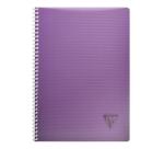 Cahier reliure intégrale Linicolor INTENSIVE A4 100 pages grands carreaux couverture plastique polypropyène rainuré Couleur aléatoire - Assortis