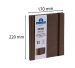 Carnet Nature 220x170, 192 pages lignées - Marron / Noir