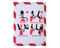 Cornice magnetica di sicurezza A4 - Bianco/rosso