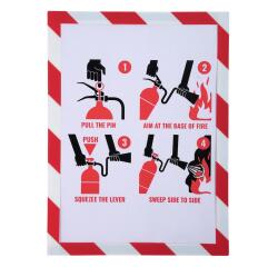 Cornice magnetica di sicurezza A4 - Bianco/rosso