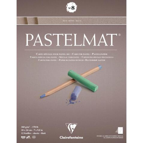 Pastelmat bloc collé 12F 18x24cm 360g n°8