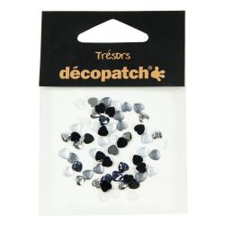Sachet 60 coeurs 0,5cm - noir/blanc - Noir & Blanc
