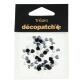 Sachet 60 coeurs 0,5cm - noir/blanc - Noir & Blanc