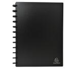 Portabiglietti da visita per 192 biglietti, 12 buste rimovibili e riposizionabili - A4 - Nero