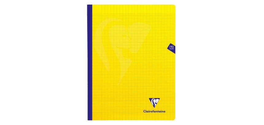 Cahier brochure cousue Mimesys 24x32cm 192 pages grands carreaux couverture polypropylène