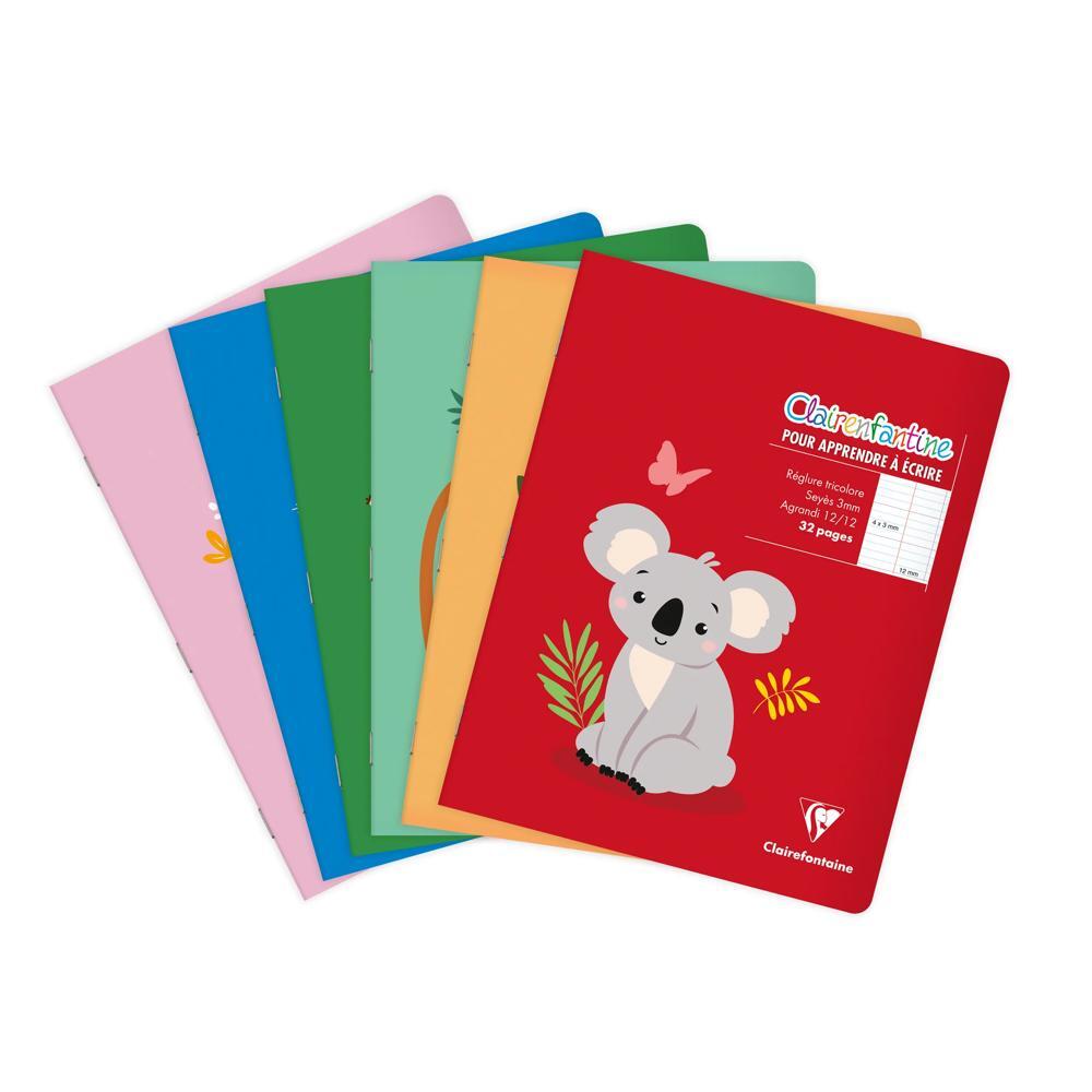Pigna, Maxi cahier Animal, format A4 21 x 29,7 cm, 80 pages + couverture, papier 80 g/m², intérieur 1R, lignes pour collèges et lycées, couvertures