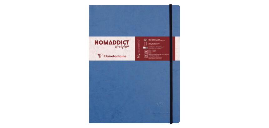 Clairefontaine Nomaddict My Essential Notebook - B5 - Lined - 90gsm - Blue