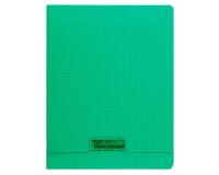 Cahier piqué 8000 POLYPRO 17x22 cm 140 pages grands carreaux 90 g - Vert