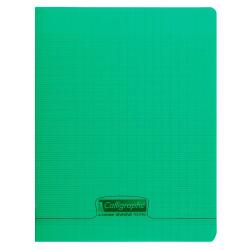 Cahier piqué 8000 POLYPRO 17x22 cm 140 pages grands carreaux 90 g - Vert