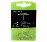 Boîte de 40 punaises - Hauteur de pointe 7mm - 10mm de diamètre - Cristal translucide