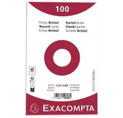 Fichas de cartulina bristol 205 g/m2 - Dots - 125x200 mm - Blanco