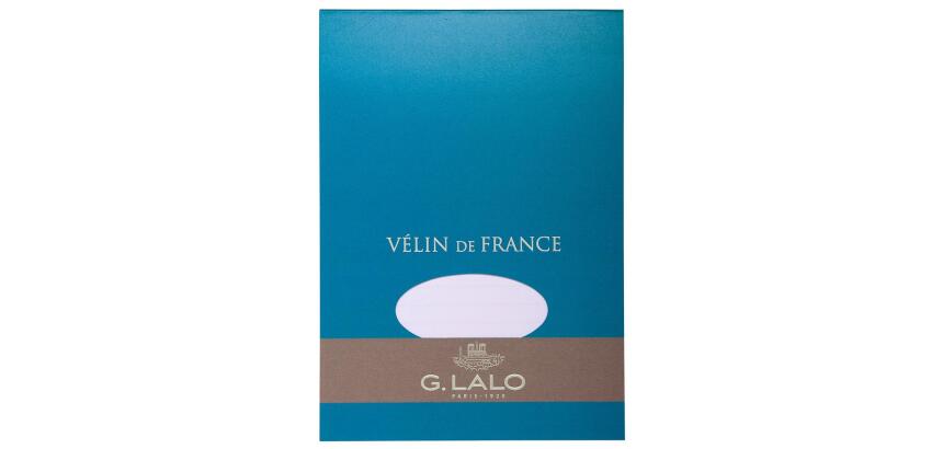 Bloc Vélin de france A5 (148x210mm), 50 feuilles, 100g - Blanc