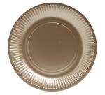 10 Assiettes en carton rondes, 23 cm - Or