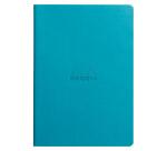 Rhodiarama piqûre textile A5 64p dot papier ivoire 90g - Turquoise