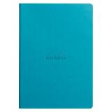 Rhodiarama piqûre textile A5 64p dot papier ivoire 90g - Turquoise