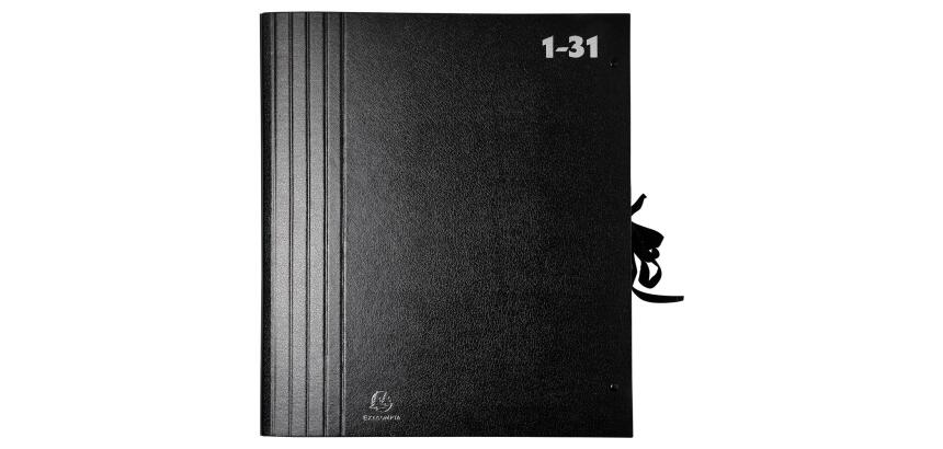 Trieur accordéon grande capacité 32 compartiments numériques - Noir