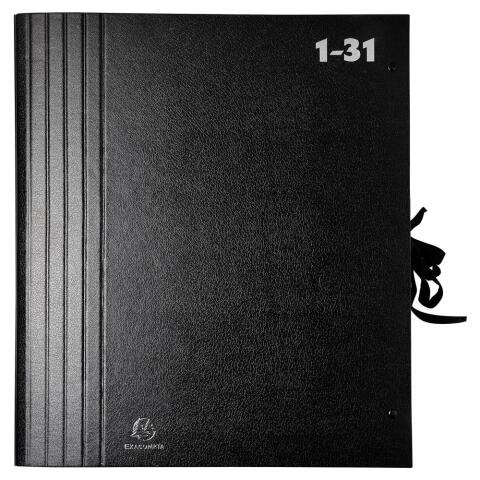 Clasificadores numéricos capacidad grande Cierre con cinta - Tamaño: 38 ,5x34 cm para: A4 - Negro