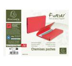 Paquet de 50 chemises poche coloris vifs Forever® - 24,5x32,5cm