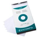 Estuche Exacompta de 100 fichas Exacompta cartulina Bristol - rayado horizontal 125x200mm - Blanco