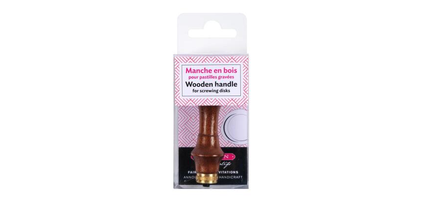 Manche en bois teinté sur broche