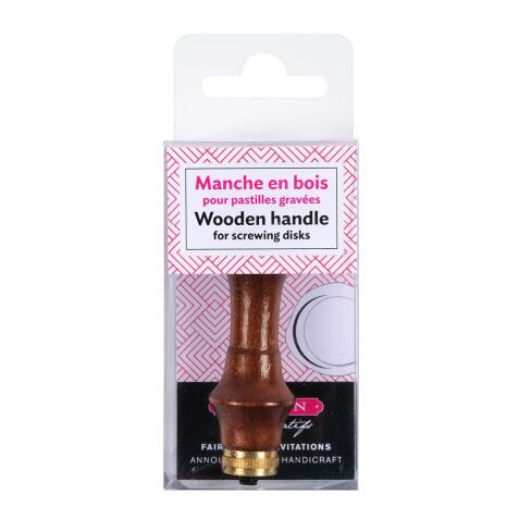 Manche en bois teinté sur broche