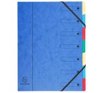 Trieur Harmonika fenêtres imprimées Véritable carte lustrée 7 compartiments - Couleurs assorties