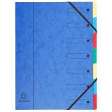 Trieur Harmonika fenêtres imprimées Véritable carte lustrée 7 compartiments - Couleurs assorties