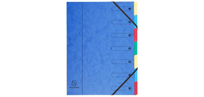 Trieur Harmonika fenêtres imprimées Véritable carte lustrée 7 compartiments - Couleurs assorties