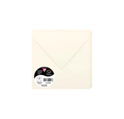 BLANC NATUREL, Paquet de 20 enveloppes Pollen 165x165mm 120g/m2 - Blanc naturel
